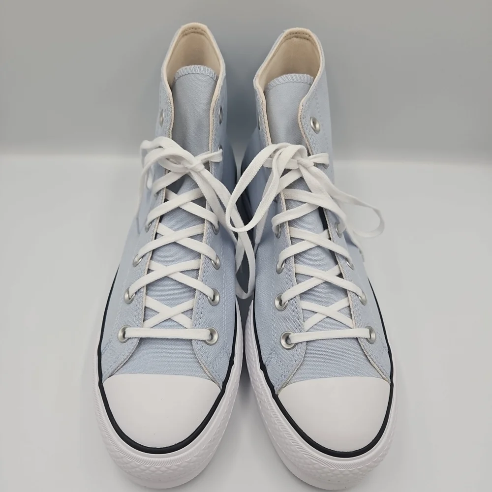 Converse Light Blue High-Top Sneakers - Picture 3 of 9